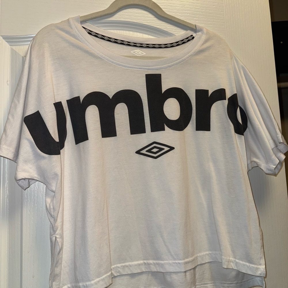 Umbro White T-Shirt with Black Logo